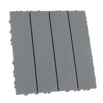 WEUVEB Interlocking Patio Tiles Grey PP Material for Home Use Easy Maintenance