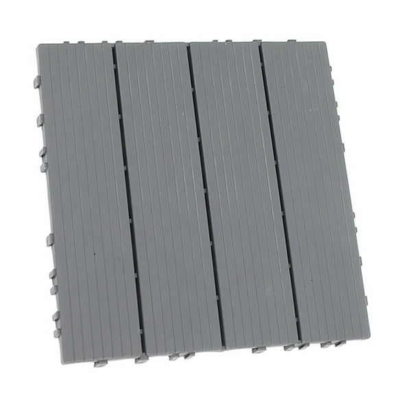 WEUVEB Interlocking Patio Tiles Grey PP Material for Home Use Easy Maintenance