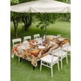 thumbnail image 3 of Outdoor Tablecloth with Umbrella Hole and Zipper, Fall Maple Leaf Rectangle Table Cloth 60x102 Inch Waterproof Tablecloth, Thanksgiving Pumpkin Sunflower Puppy Picnic Table Cover for Patio Camping, 3 of 7