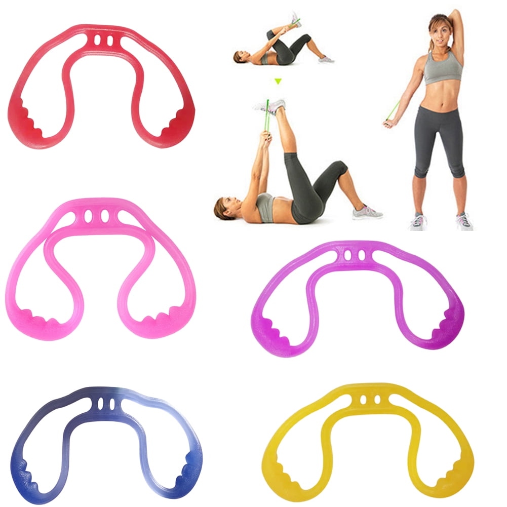 Unisex Yoga Stretch Strap Belt 8-shaped Silicone Yoga Pull Rope Indoor Exercise 