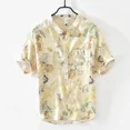 thumbnail image 4 of Camisas para hombre Camisa de hombre de media manga con estampado floral colorido Moda 2024 Venta Tops de estilo coreano social Nuevo en I Xxl, 4 of 5