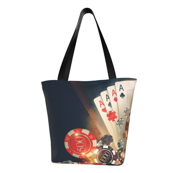 Easygdp Casino Poker Chips Bolso de Hombro para Mujer, Bolso Bandolera y Cartera de Mano Elegante para Uso Diario