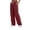 Wine, variant on KLHDSF Pants For Women Loose Fit Drawstring Jogger Sweatpants Casual High Waist Versatile Lounge Pants Army Green L