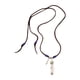 thumbnail image 1 of Collar con colgante de plumas, joyería de jefe indio nativo, estilo vintage, tribal, marrón con piedra azul, 1 of 9