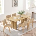 thumbnail image 2 of 70 Inch Dining Table, Brown Oak, Wood, Rectangular, Kitchen Cafe Bistro Hospitality Restaurant, Modern Contemporary HB34718, 2 of 11