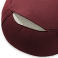 thumbnail image 3 of Node Fitness Zafu Meditation Cushion, 15" Round Buckwheat Yoga Pillow with Organic Cotton Cover - Burgundy, 3 of 7