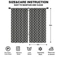 thumbnail image 2 of Blackout Kids Curtains,Gray and Black Checkerboard Pattern Childrens Insulated Curtains Set Of 2,Bedroom Essentials,Toddler Room Decor 42"x84", 2 of 5
