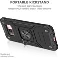 thumbnail image 2 of Galaxy S8 Case, Military Grade Protective Phone Case Cover with Enhanced Metal Ring Kickstand (Support Magnet Mount) Compatible with Samsung Galaxy S8, Black, 2 of 7