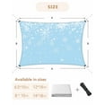thumbnail image 6 of Sun Shade Sail 12x16Ft Christmas Snowflake Light Blue Gradient Uv Block Sunshade Canopy Outdoor Shade Cover Rectangle Shade Cloth For Patio Garden Yard Deck Pergola, 6 of 6