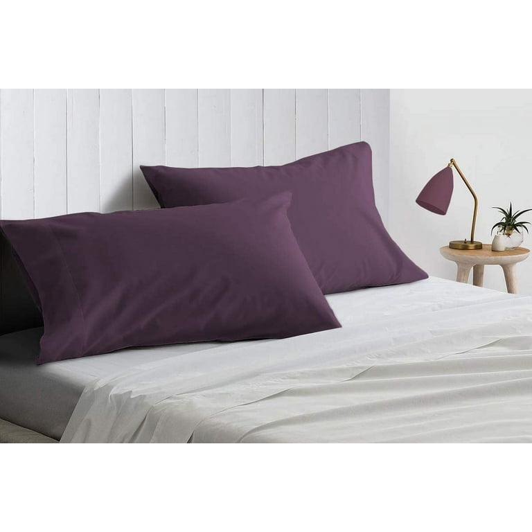 Kamas Oversize Pillow Case Plum Queen Extra Large 22 X 32 Fits Even The Fluffiest Pillows Including The Pancake Pillow Sleeve Style Extra Tall