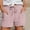 Pink, variant on Summer Women Summer Shorts Drawstring Elastic Waist Shorts Casual Shorts with Pockets Solid Color Everyday Shorts