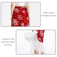 thumbnail image 2 of Snowflakes Stylish Chiffon Women's Beach Dress Summer Dress with Polyester Straps, 2 of 6
