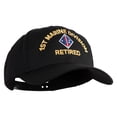 thumbnail image 5 of 1st Marine Division Retired Embroidered 6 Panel Structured Cotton Twill Cap Made in USA - Black OSFM, 5 of 5