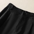 thumbnail image 5 of Lenpel Bermuda Shorts for Women Elastic High Waisted Wide Leg Pleated Cotton Linen Shorts Casual Loose Shorts with Pockets, 5 of 7