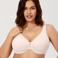 thumbnail image 4 of Bra CALVENA Minizer para mujer, cobertura total, color rosa blanco 42D, 4 of 5