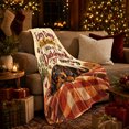 thumbnail image 3 of Charming Dachshund, Festive Pet Portrait Pattern, Warm Flannel Blanket for Living Room and Reading Nook with Detailed Artwork, Dog Lovers Christmas Gift, Pet Lover Home Decor, 3 of 9