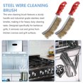 thumbnail image 3 of Raindrops 3pcs Wire Cleaning Brush with Handle Industrial Stainless Steel Brush for BBQ Long Handle Heavy Duty BBQ Accessories Tool for Outdoor Grill, 3 of 8