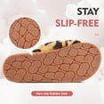 thumbnail image 4 of Women's Fuzzy Slippers Cross Band Memory Foam House Slippers Open Toe, 4 of 6