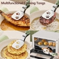 thumbnail image 6 of Stainless Steel Bear Pancake Griddle Clip, 2-in-1 Spatula Tongs with Retractable Locking Mechanism, Multi-functional Stainless Steel Tongs for Steak, Eggs, Pancake (Mix), 6 of 7