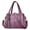 🔥 Purple_Base#29525, variant on Large Capacity Tote Handbag for Women | Soft Leather Shoulder Purse | Messenger Crossbody Bag | Multiple Compartments & Pockets | Adjustable Strap | 11.8"x4.7"x7.8" | Zipper Closure