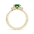 thumbnail image 2 of ANGARA Lab Grown 1.5 Ct Three Stone Pear Emerald & Diamond Engagement Ring for Women in 14K Yellow Gold (Size-9x7mm) | May Birthstone, Anniversary, Jewelry Gift for Women | Lab-Grown Emerald Ring, 2 of 9