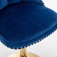 thumbnail image 4 of Swivel Velvet Barstools Adjusatble Seat Height from 25-33 Inch,Modern Upholstered Bar Stools with Backs Comfortable Tufted for Home Pub and Kitchen Island,Set of 2, 4 of 4