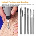 thumbnail image 2 of 10Pcs 1/8" Wood Carving Engraving Drill Bit Set Milling Cutter For Dremel Rotary, 2 of 8