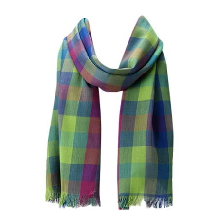 Scarf Pattern - Amtal Women Pashmina Checkered Pattern Lightweight all season Oblong Scarf