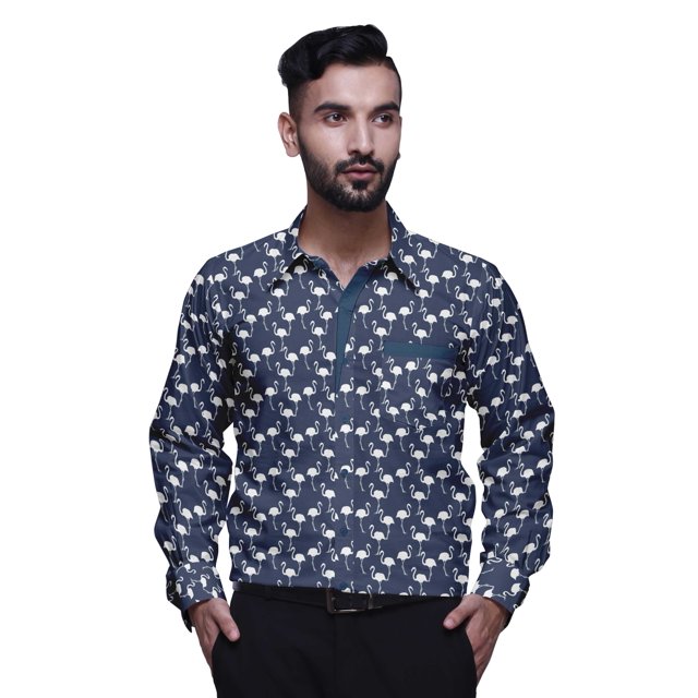 BESTMAN Slim FitShirtsFor Men Button DownLong Sleeve PrintedShirtsFor Boys