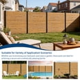 thumbnail image 4 of 2-pack 6FT No-Dig Fence Post for Privacy Panels, Heavy Duty Adjustable Matte Black Metal Post for Hard Surface Mount, 4 of 7