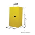 thumbnail image 5 of Justrite 896000 60 GALLON CABINET MANUALDOOR YELLOW, 5 of 5