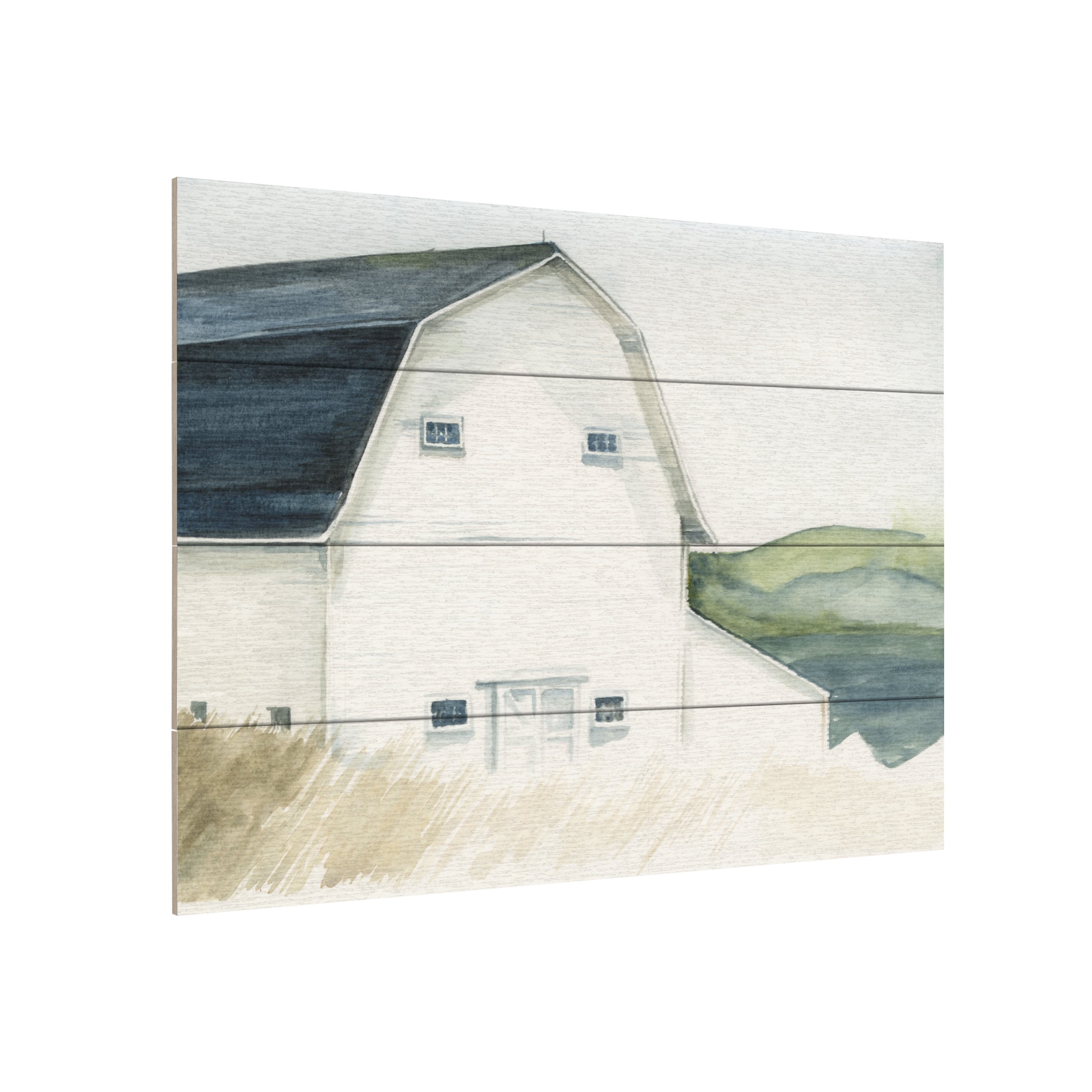 Jennifer Paxton Parker 'Watercolor Barn IV' Wood Slat Art 12x16