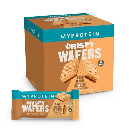Myprotein Crispy Vanilla Protein Wafers, 15g Protein, Box of 10
