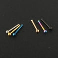 thumbnail image 3 of 1 pc 304 Stainless Steel Round Ball Nose Bone Rings Golden 7mm Pin: 0.8mm Head: 2mm, 3 of 5