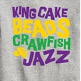 thumbnail image 3 of Instant Message - King Cake Beads Crawfish Jazz - Toddler & Youth Crewneck Fleece Sweatshirt, 3 of 6