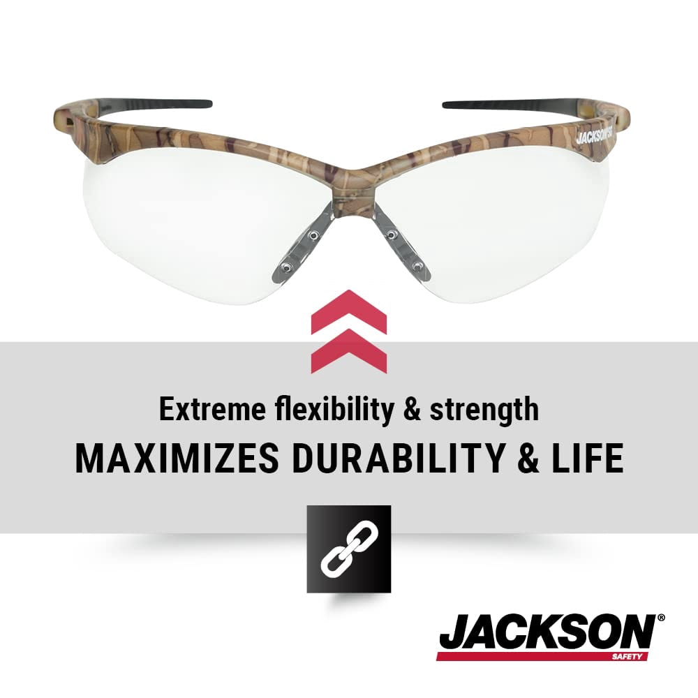 SG Series Safety Glasses, Blue Mirror Poly Lens, Hardcoat Anti-Scratch, Black Poly Half-Frame Pack of 12