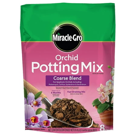 Miracle-Gro Orchid Potting Mix, 8-Quart (currently ships to select Northeastern & Midwestern states), Coarse blend for epiphyte orchids, including.., By