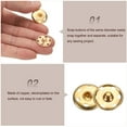 thumbnail image 4 of Uxcell 5 Set Sew-on Snap Buttons 17mm Metal Snap Fastener Buttons, Gold, 4 of 7