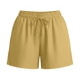 thumbnail image 6 of Women'S Linen Shorts，Drawstring Shorts Women Beach Shorts Lounge Shorts Wide Leg Shorts Womens Summer Shorts Walking Shorts Elastic Waist Shorts Women Athletic Shorts Workout Shorts, 6 of 9