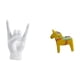 thumbnail image 1 of Escultura De Caballo Con Gesto De Roca, Figura Creativa De Animal De Dalecarlian Para Decoración De Apartamento, Dormitorio, Restaurante, Estantería O Entrada., 1 of 8