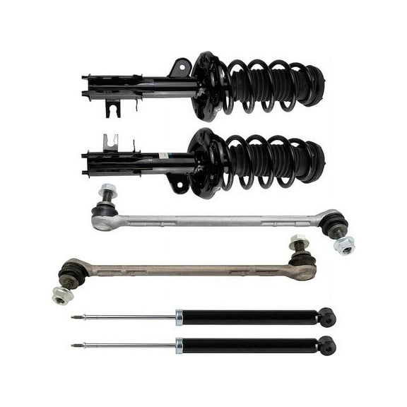 Front and Rear Shock Strut Coil Spring Sway Bar Link Kit 6 Piece - Compatible with 2015 - 2022 Chevy Trax FWD 2016 2017 2018 2019 2020 2021