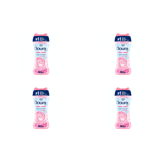 Downy April Fresh In-Wash Scent Booster Beads, Laundry Odor Eliminator, 9.1 oz, 4 Pack Bottles