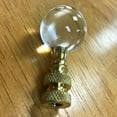 thumbnail image 2 of Royal Designs Medium Clear Ball K9 Crystal Lamp Finial for Lamp Shade with Polished Brass Base, 2 of 4
