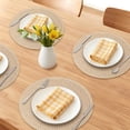 thumbnail image 2 of Unique Bargains 6Pcs Farmhouse Hollowed-out Placemats Light Brown 15" x 15", 2 of 6