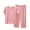Pink, variant on Bovxnpu Women's Pajamas Set Cotton Loose Floral Short Sleeve Capris Pants Pajamas Set