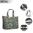 thumbnail image 3 of Elegant Paisley Floral Duffel Bohemian Vintage Weekender Bag with Artistic Ethnic Pattern, Chic Mala Design, 3 of 5