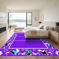 thumbnail image 3 of ODIKA 5'x7' Machine Washable Non-Slip Area Rug, Flying Heroine Numbered Jumping Path Active Play Purple High Traffic Rug, Purple, 930647, 3 of 7