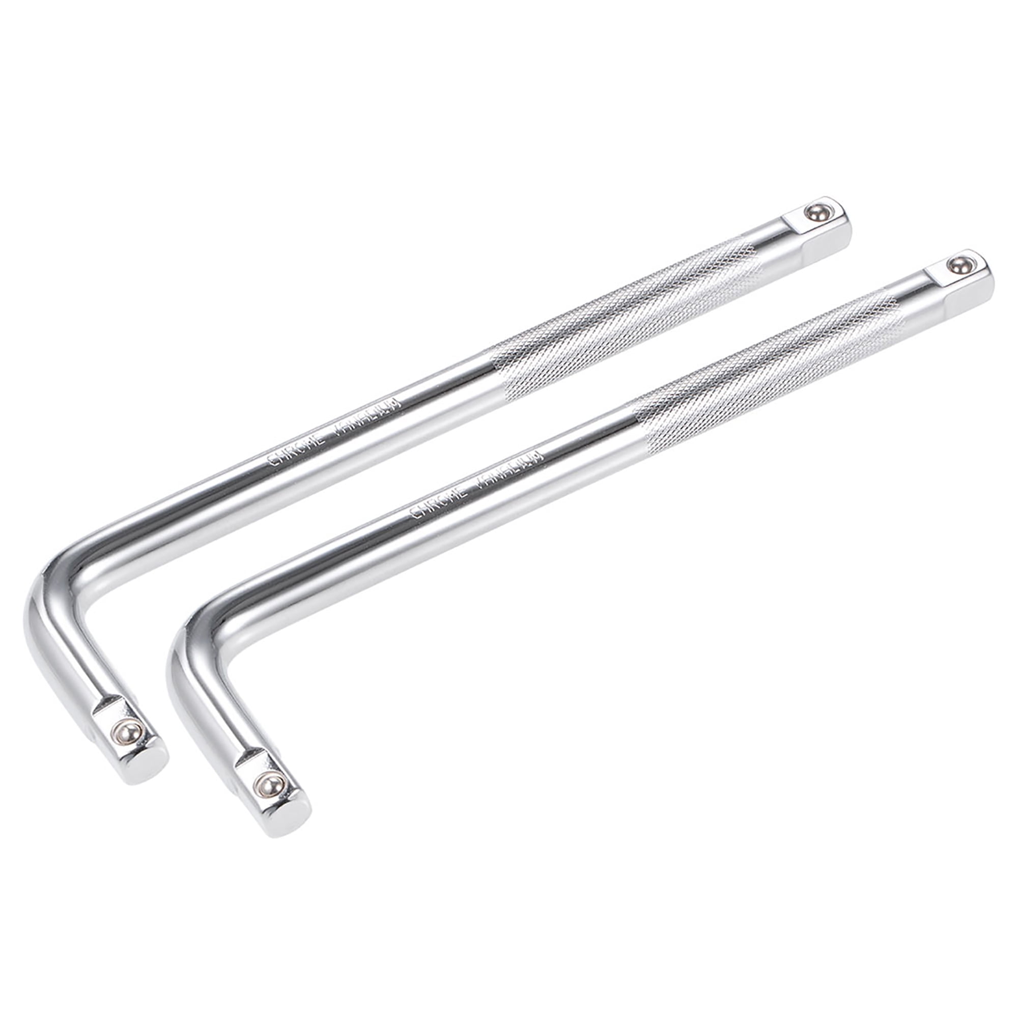 2 Pcs 1/2" Drive Socket Breaker L Shape Extension Bar Wrench, CRV