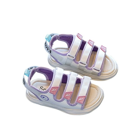 

Ritualay Unisex Summer Sandal Open Toe Flat Sandals Ankle Strap Casual Shoes Fashion Lightweight Outdoor Sport Beach Purple 1Y