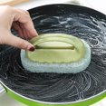 thumbnail image 1 of Cepillo de limpieza de cocina de 3 piezas, potente bloque de esponja quitamanchas con mango para limpiar ba?o, ba?era, azulejo, esponja para fregar, verde ShuxiuWang 8390612950896, 1 of 1